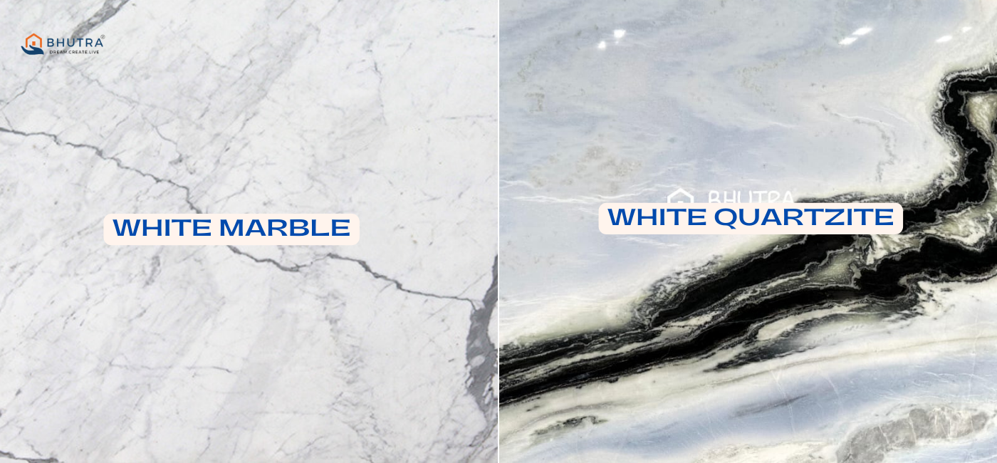 Difference Between White Marble and White Quartzite