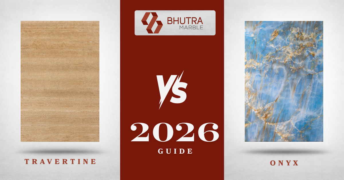 Travertine vs Onyx natural stone comparison 2026