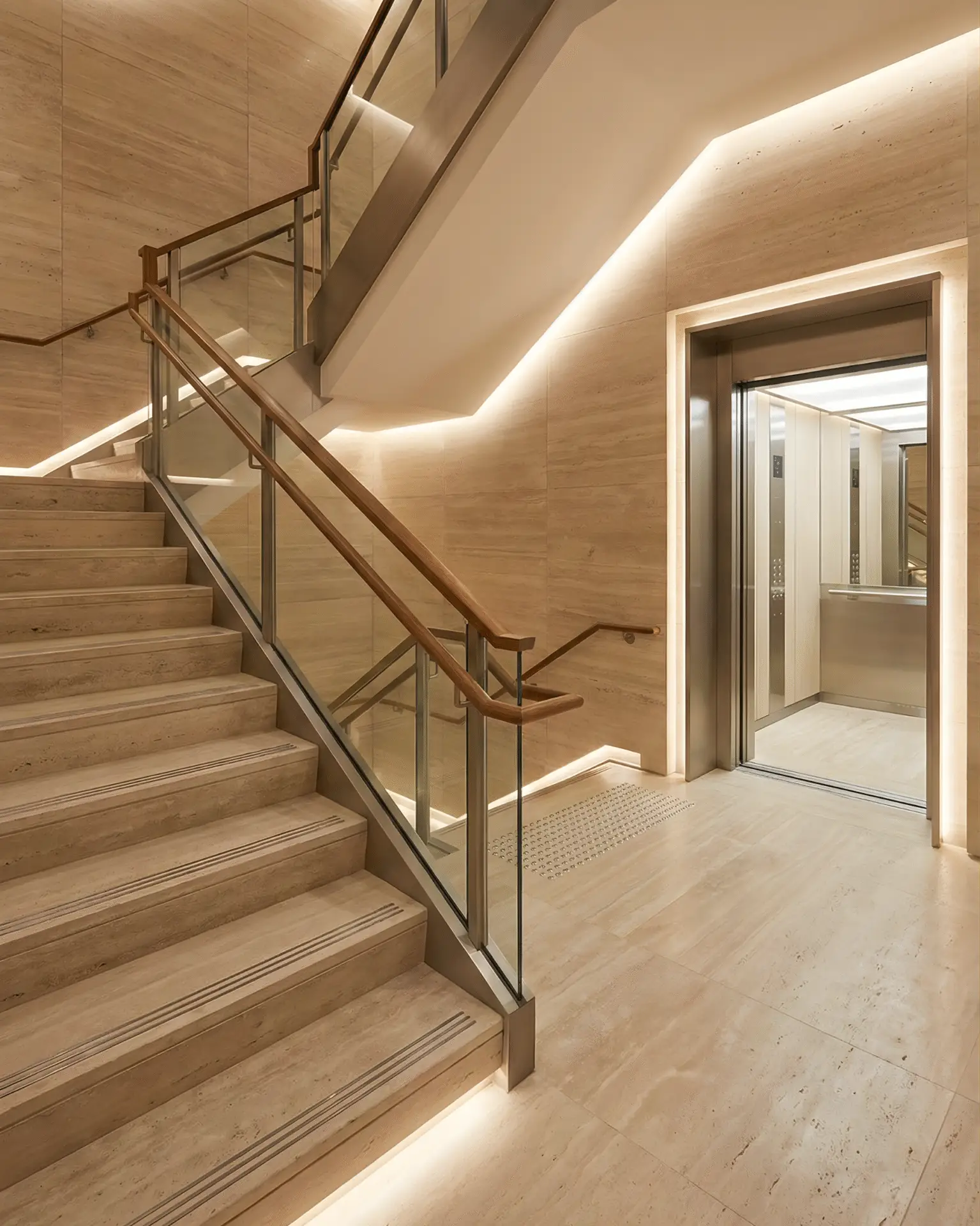 Staircase & Lift Lobby (Bhutra Marble)