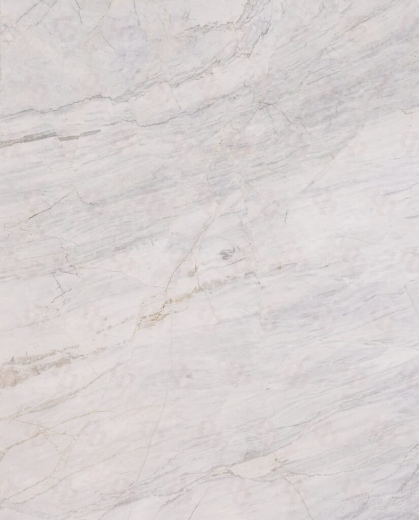 Calacatta Borghini Marble slab with soft grey veining and creamy white background – Italian premium marble for flooring and wall cladding