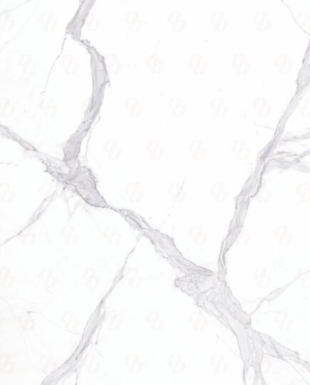Ultra white Statuario Altissimo marble slab with clean grey veining – premium Italian marble for modern interiors.