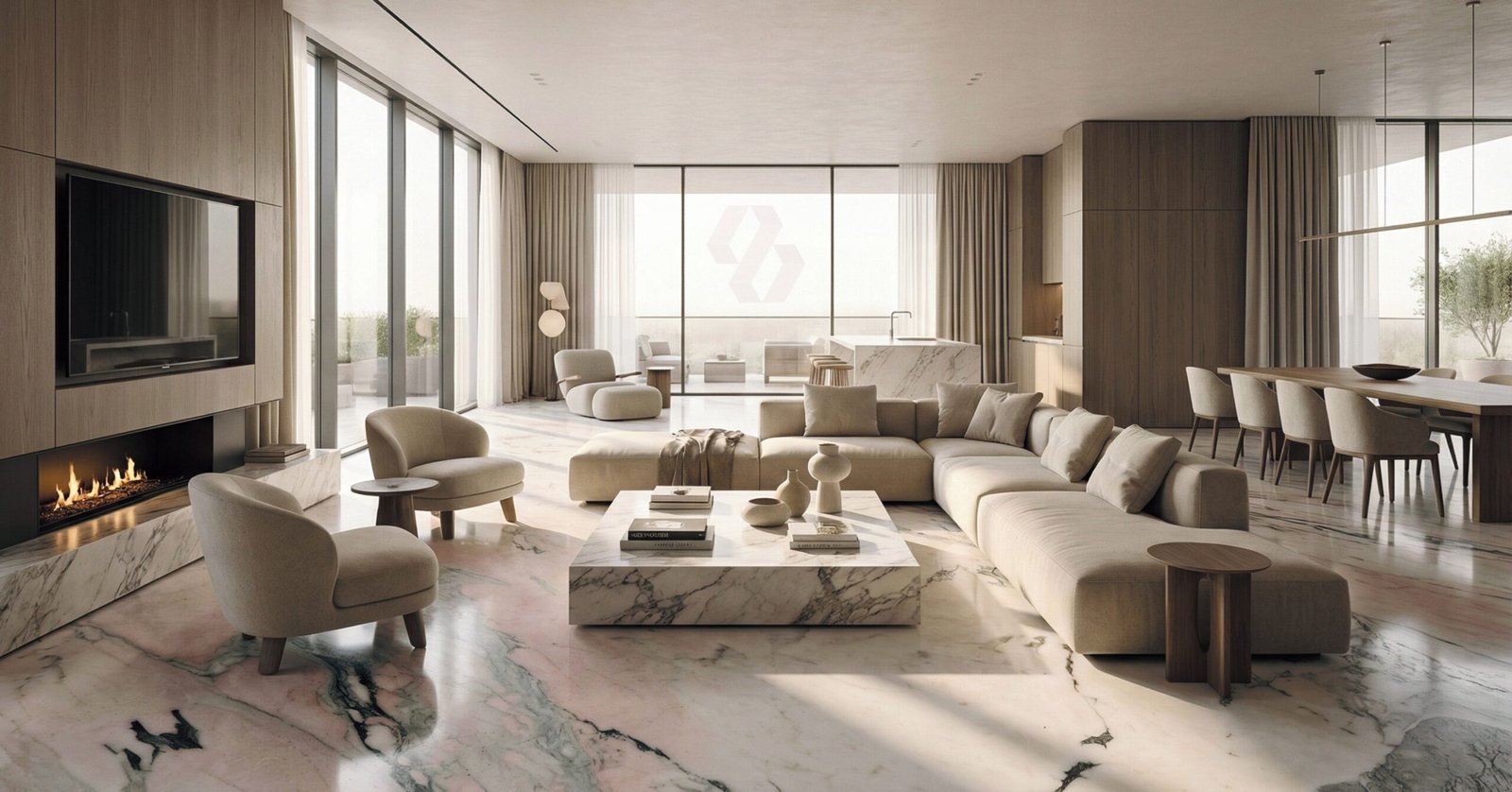 Italian marble flooring design
