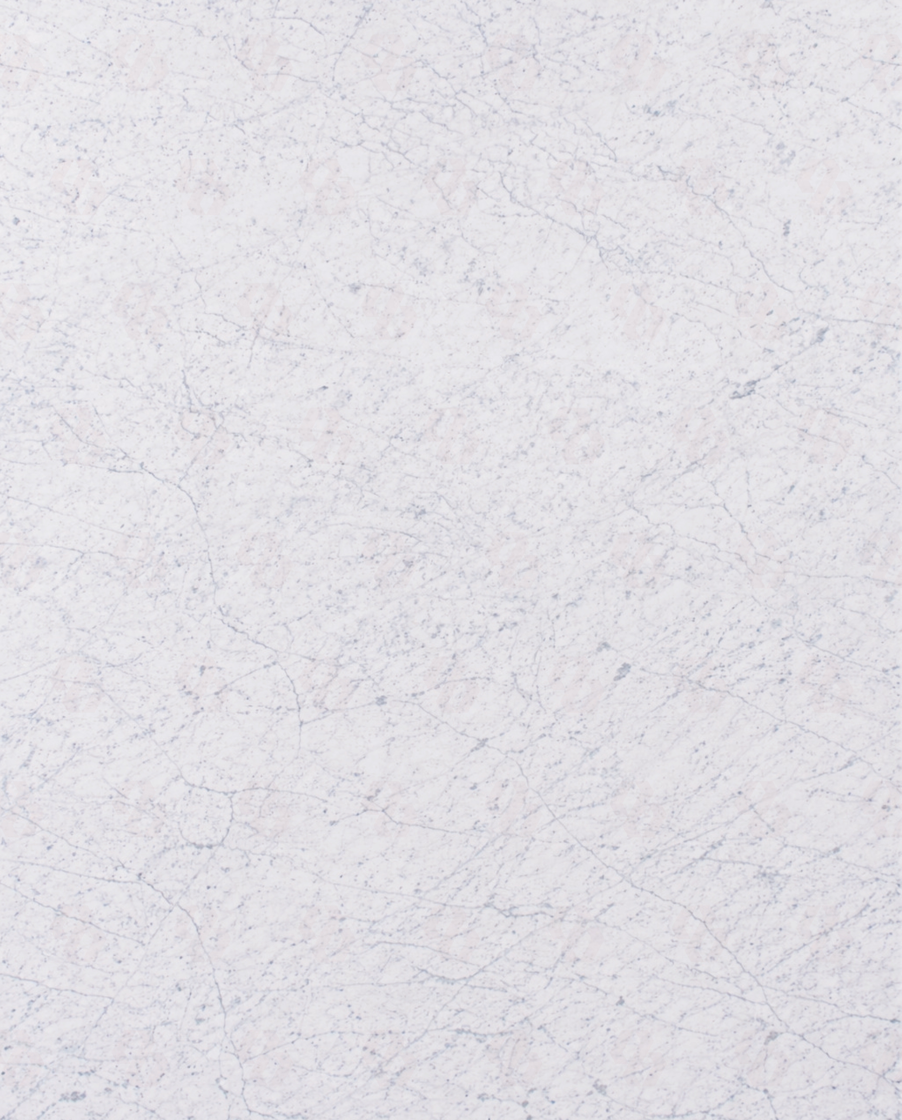 Close-up of Bianco Carrara Marble surface showing soft grey veining on a white background