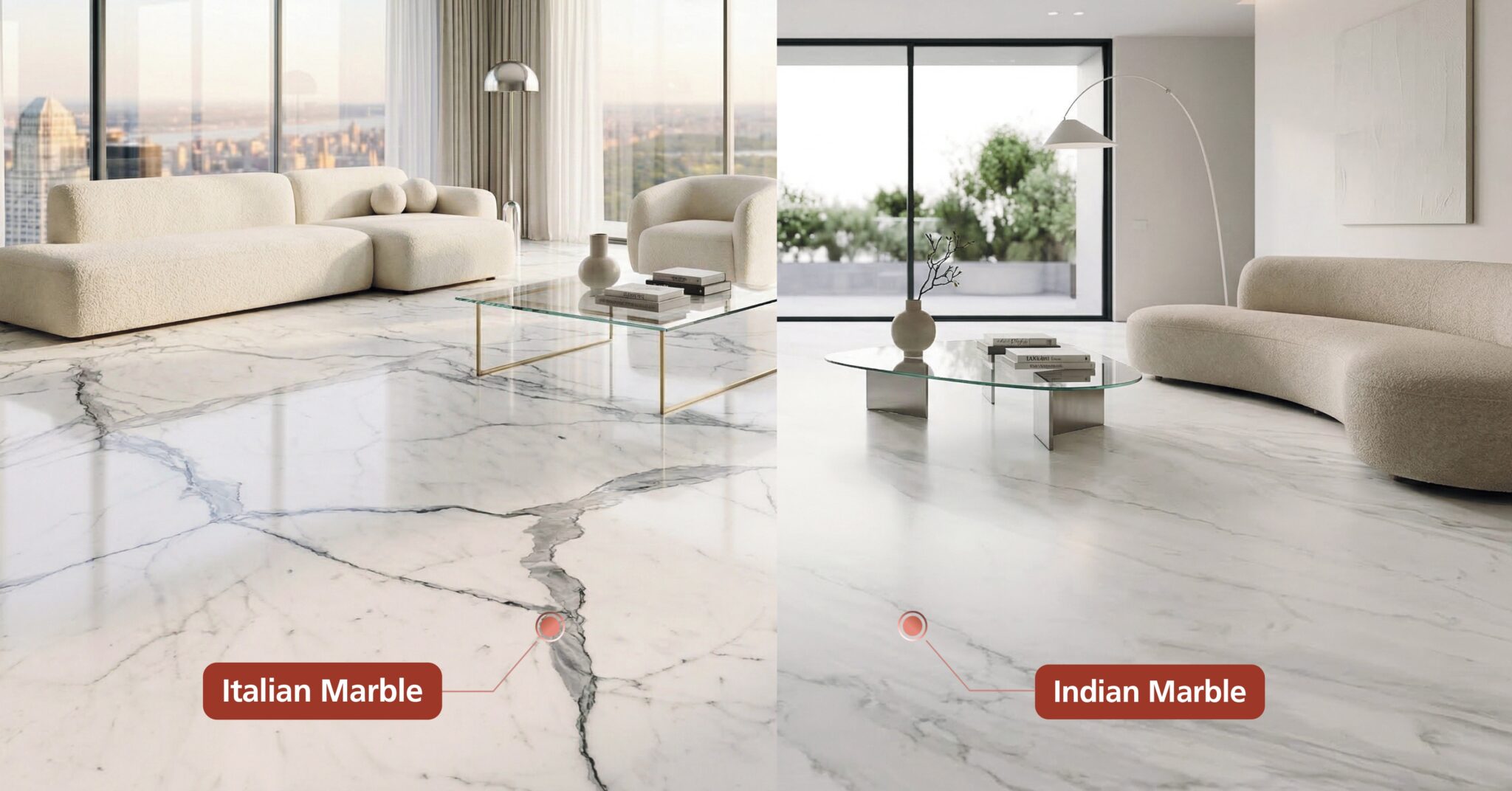 Italian Marble vs Indian Marble