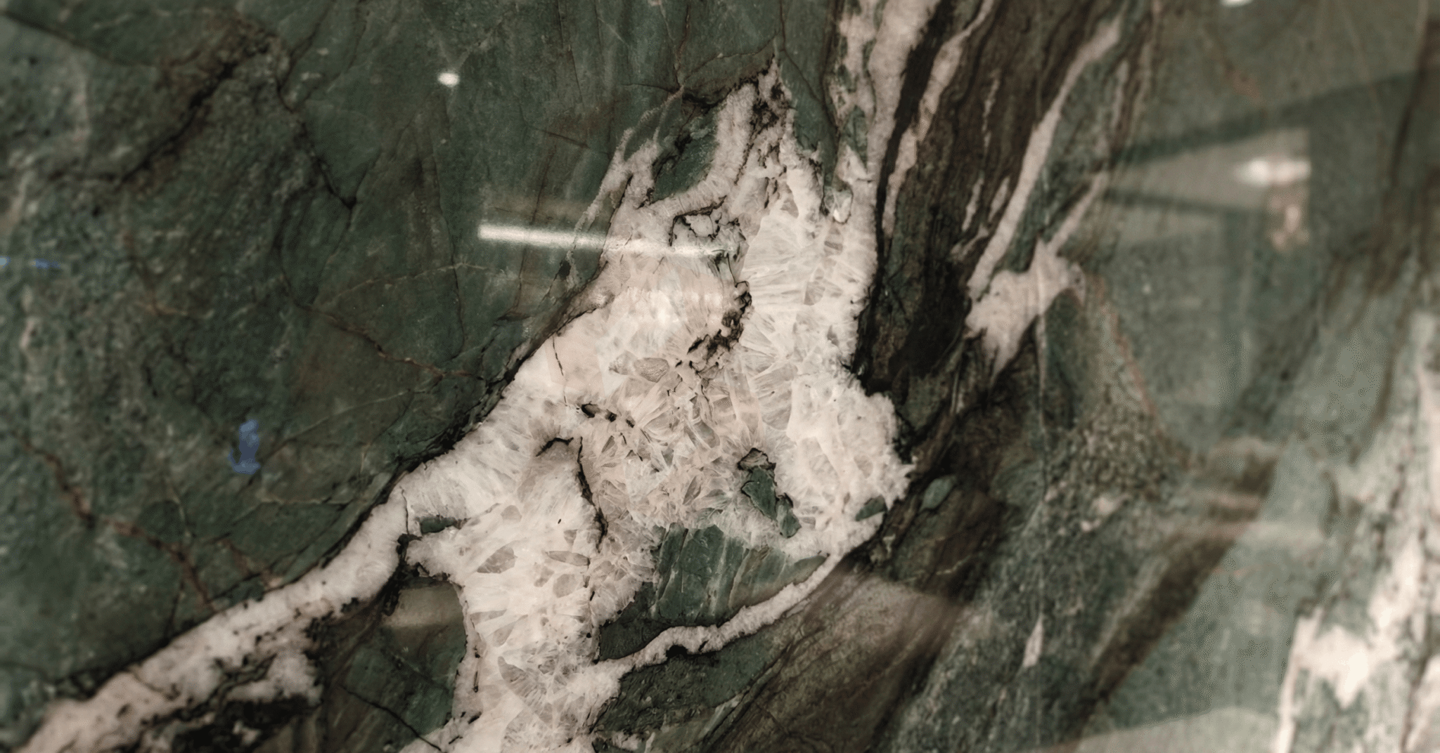 Brazilian Quartzite close-up showing natural movement and polished surface