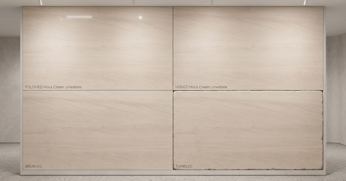 Common Finishes of Moca Cream Limestone