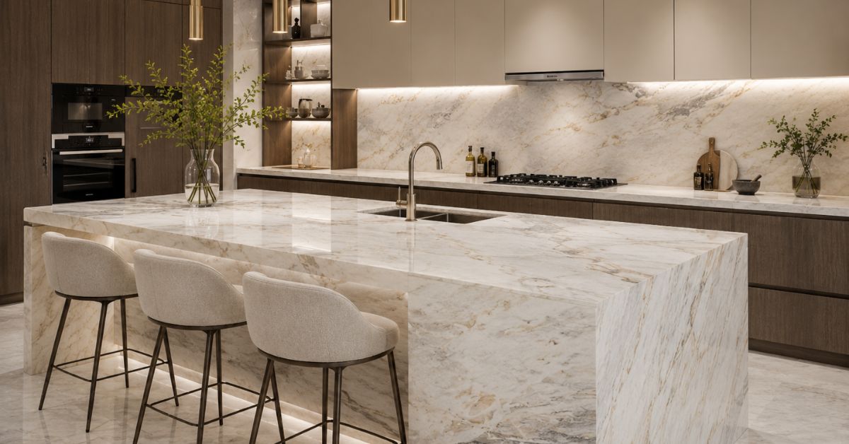 Michelangelo marble Kitchen application