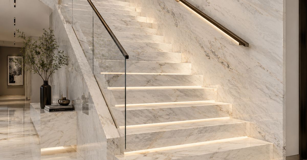 Michelangelo marble Staircase application