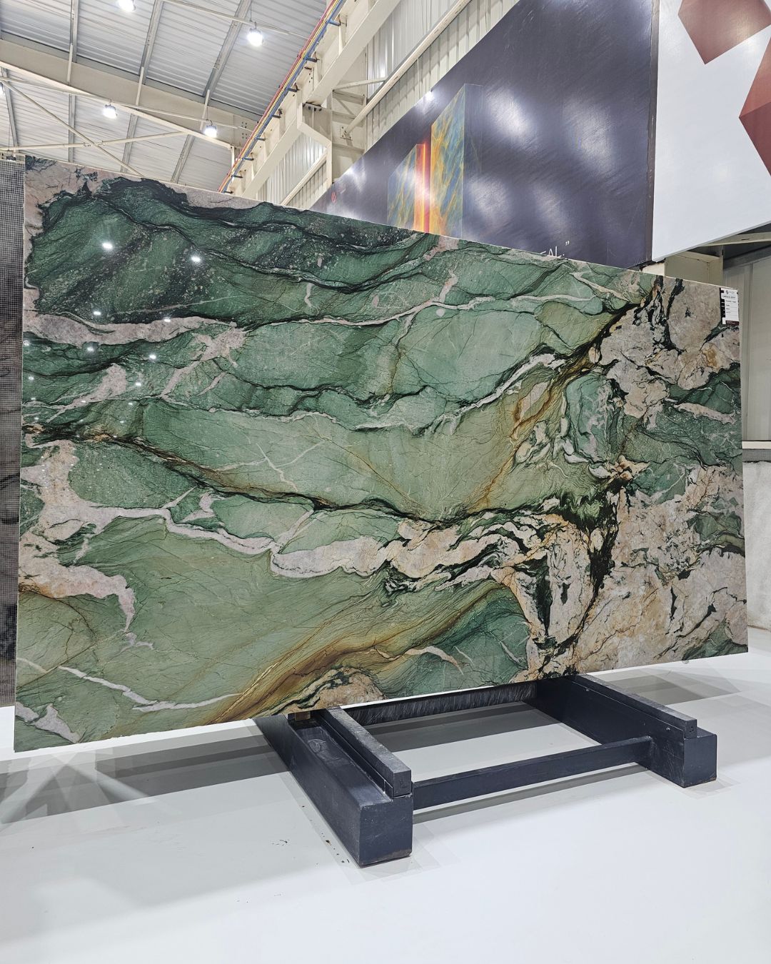 Full imported marble slab selection at Bhutra Marble showroom in Kishangarh