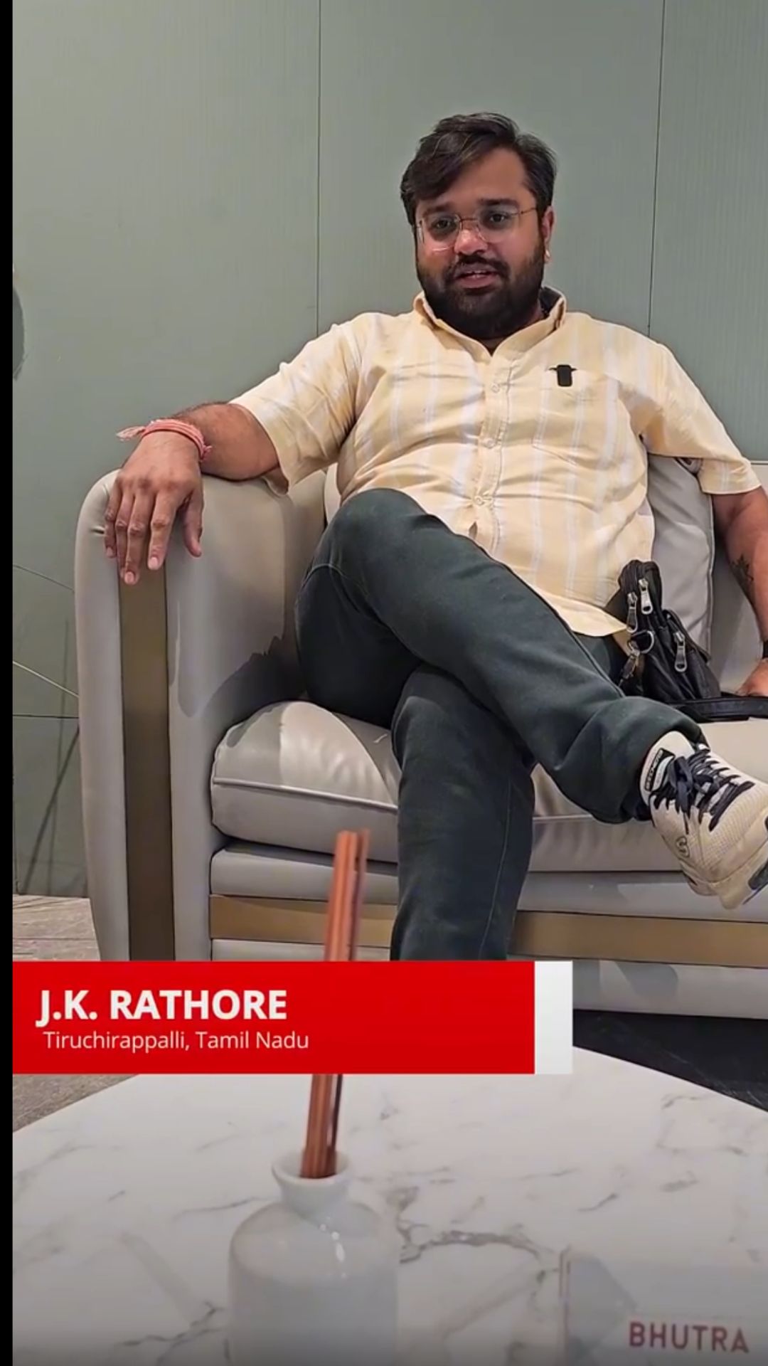 Homeowner marble selection testimonial at Bhutra Marble