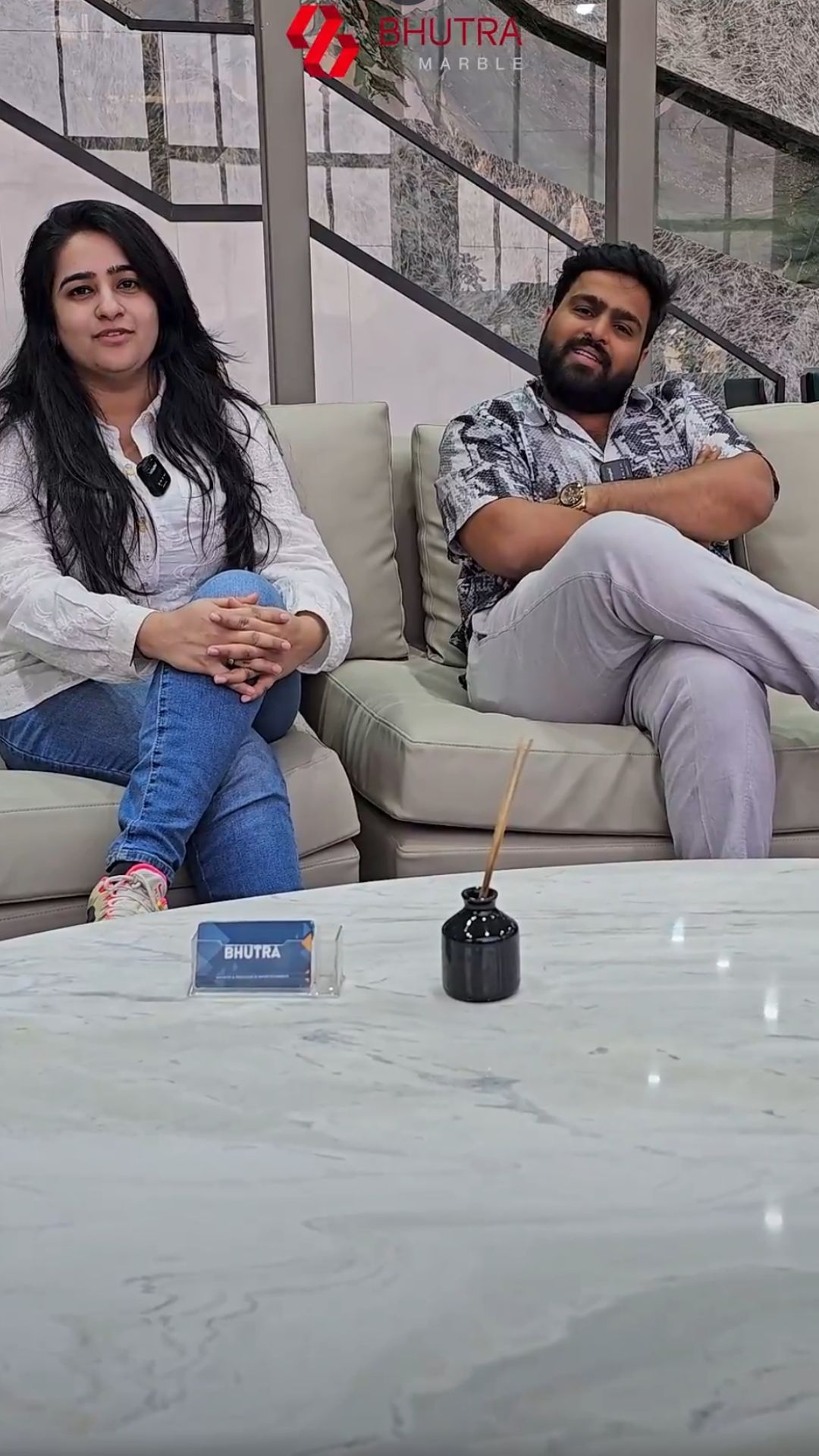 Homeowner marble selection testimonial at Bhutra Marble