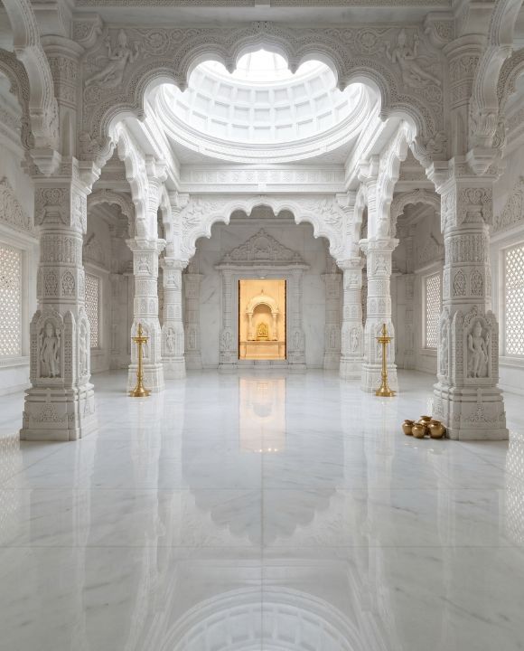 Thassos White Marble Temple Mandir Application